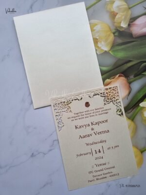 Designer Premium Customized Wedding Invitation Cards - A1919