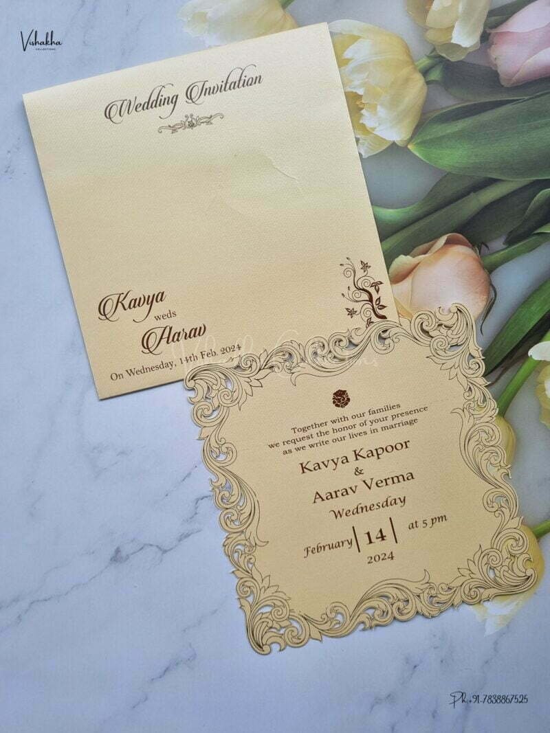 Designer Premium Customized Wedding Invitation Cards - A1921