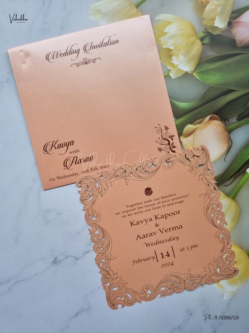 Designer Premium Customized Wedding Invitation Cards - A1922