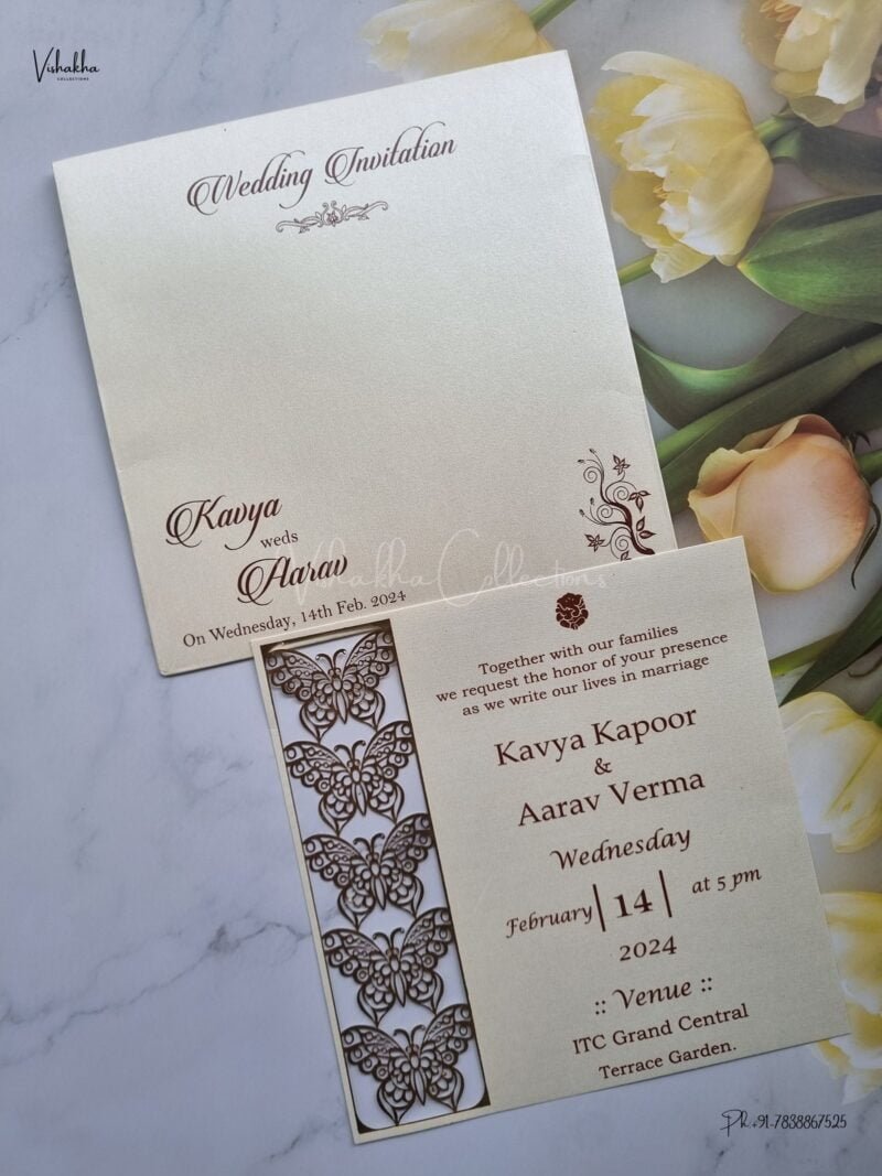 Designer Premium Customized Wedding Invitation Cards - A1925