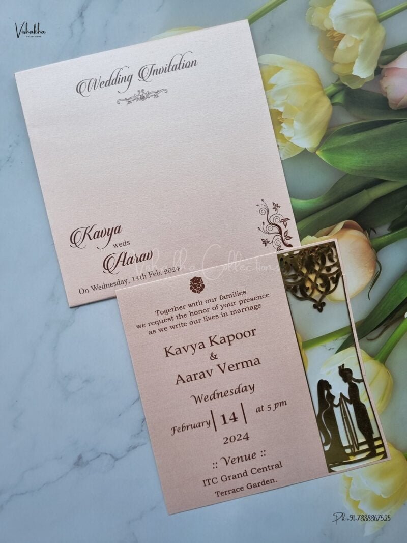 Designer Premium Customized Wedding Invitation Cards - A1928