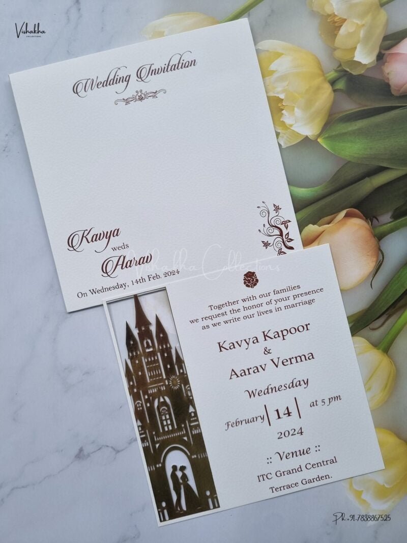 Designer Premium Customized Wedding Invitation Cards - A1929