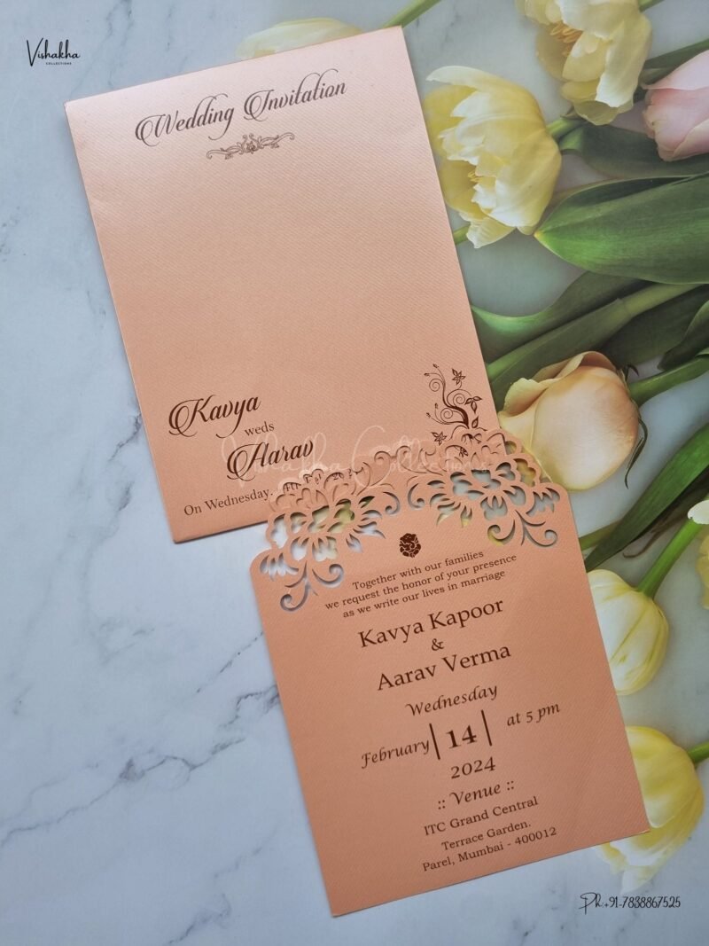 Designer Premium Customized Wedding Invitation Cards - A1936