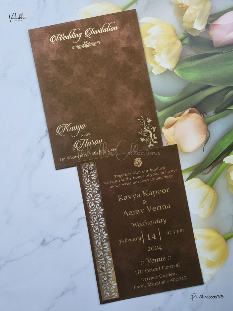 Designer Premium Customized Wedding Invitation Cards - A1942