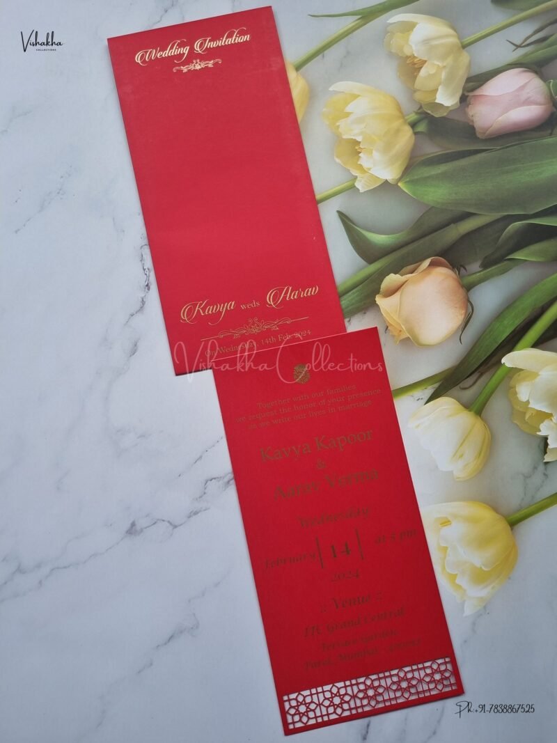 Designer Premium Customized Wedding Invitation Cards - A1947