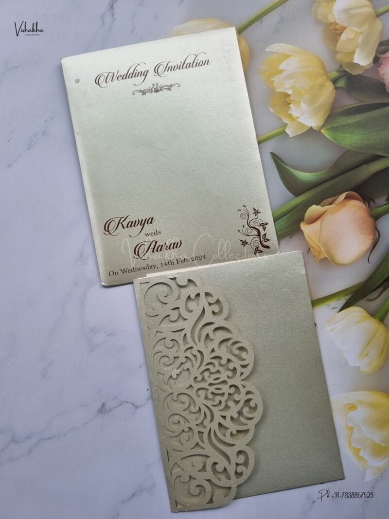 Designer Premium Customized Wedding Invitation Cards - A2609
