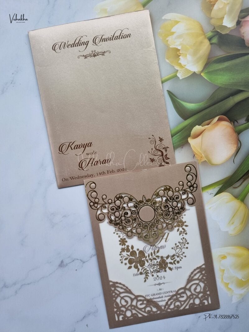 Designer Premium Customized Wedding Invitation Cards - A2612
