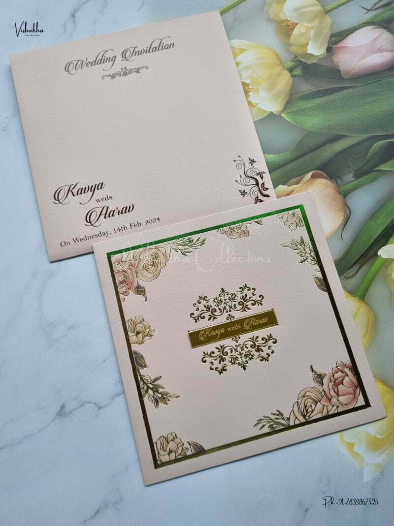 Designer Premium Customized Wedding Invitation Cards - A2618