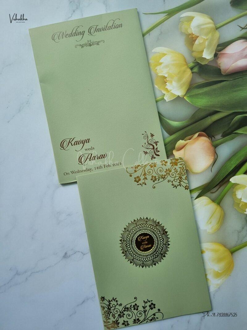 Designer Premium Customized Wedding Invitation Cards - A2642