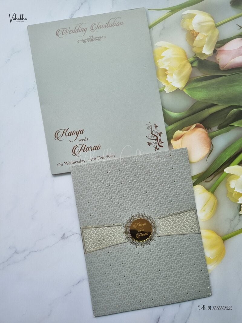 Designer Premium Customized Wedding Invitation Cards - A2644