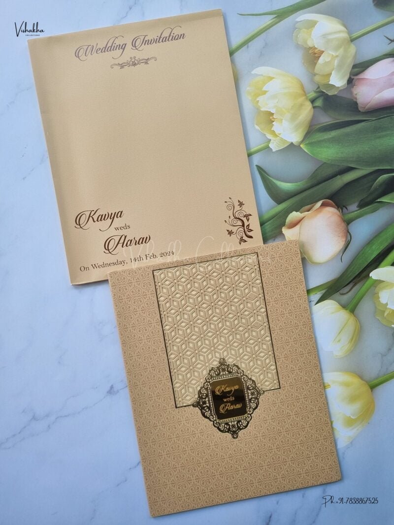 Designer Premium Customized Wedding Invitation Cards - A2647