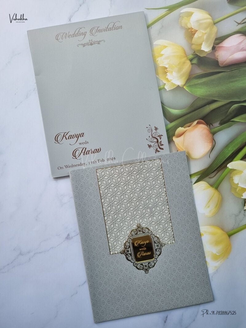 Designer Premium Customized Wedding Invitation Cards - A2648