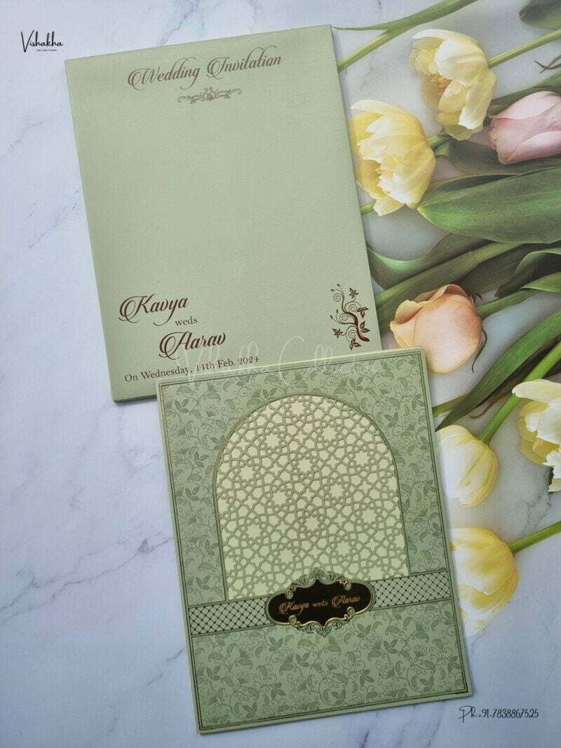Designer Premium Customized Wedding Invitation Cards - A2652