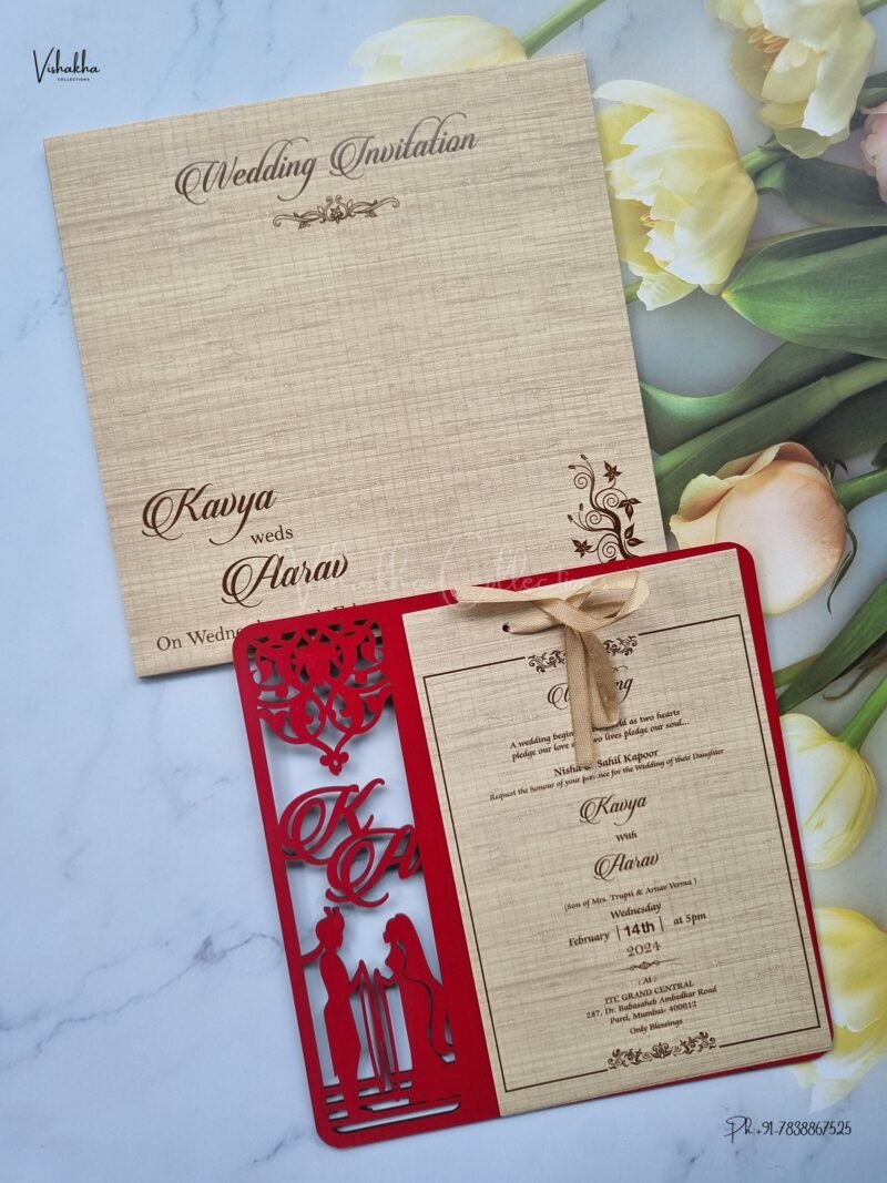 Designer Premium Customized Wedding Invitation Cards - A2823