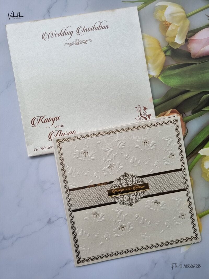 Designer Premium Customized Wedding Invitation Cards - A2837
