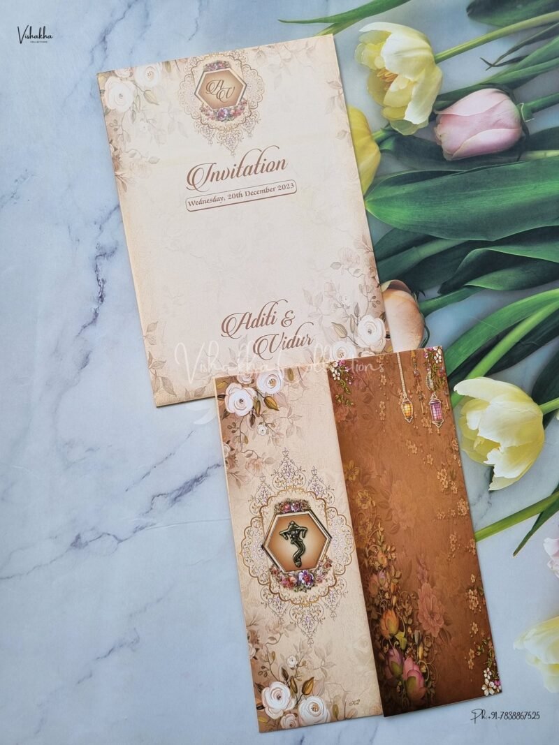 Designer Premium Customized Wedding Invitation Cards - NA-23