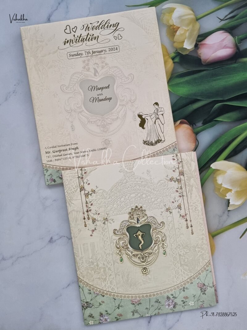 Designer Premium Customized Wedding Invitation Cards - NA-28
