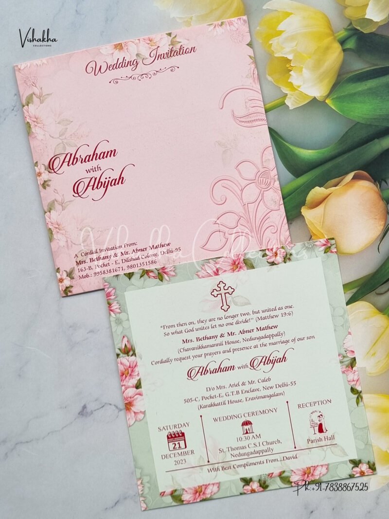 Designer Premium Customized Wedding Invitation Cards - NA-4