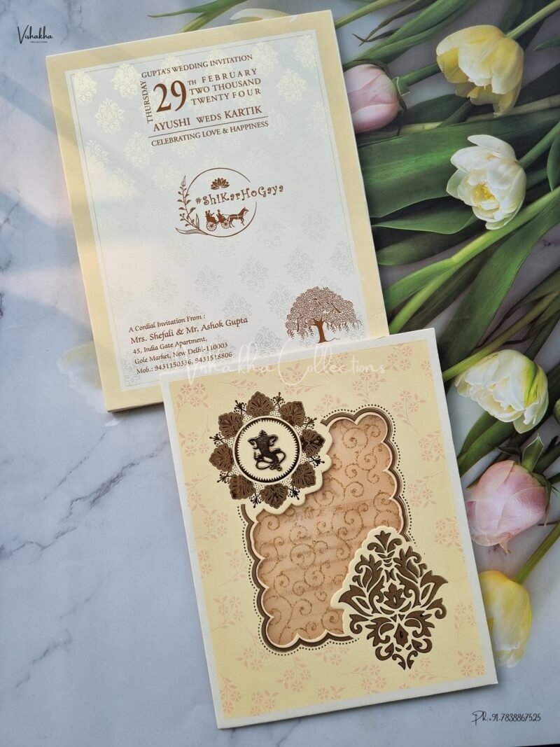 Designer Premium Customized Wedding Invitation Cards - ATS-1359