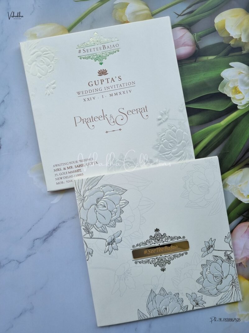 Designer Premium Customized Wedding Invitation Cards - ATS-1536