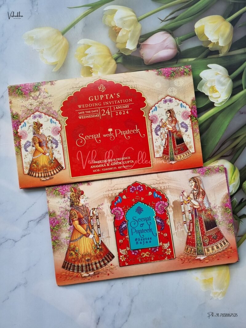 Designer Premium Customized Wedding Invitation Cards - ATS-1939