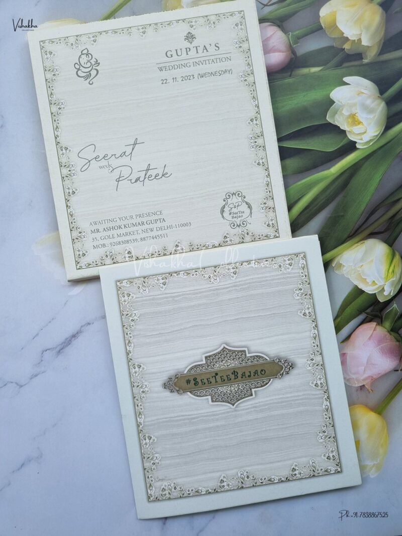Designer Premium Customized Wedding Invitation Cards - ATS-2117