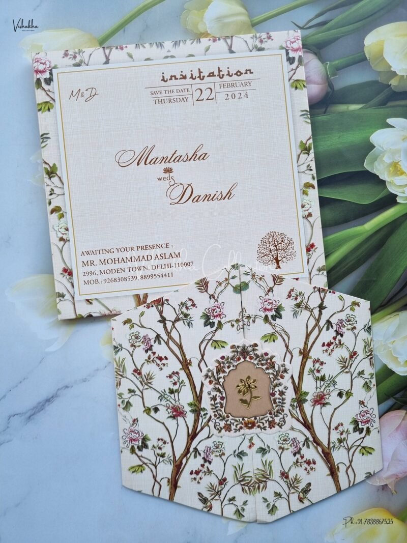 Designer Premium Customized Wedding Invitation Cards - ATS-2129
