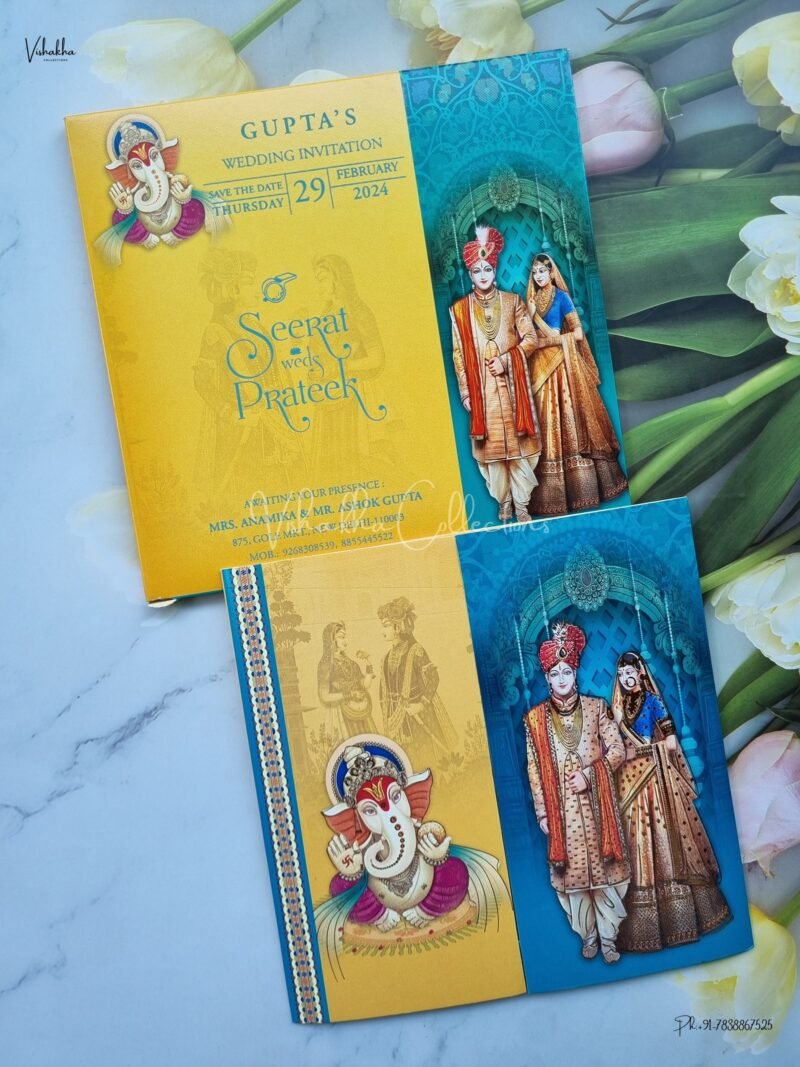 Designer Premium Customized Wedding Invitation Cards - ATS-2134