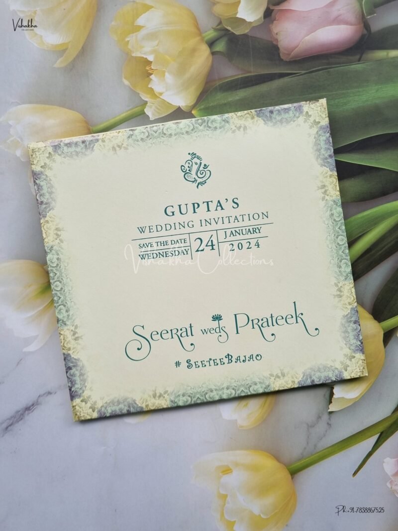 Designer Premium Customized Wedding Invitation Cards - ATS-2140