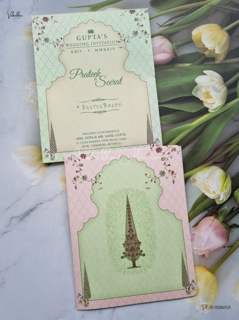 Designer Premium Customized Wedding Invitation Cards - ATS-2156