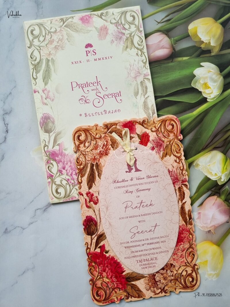Designer Premium Customized Wedding Invitation Cards - ATS-3132