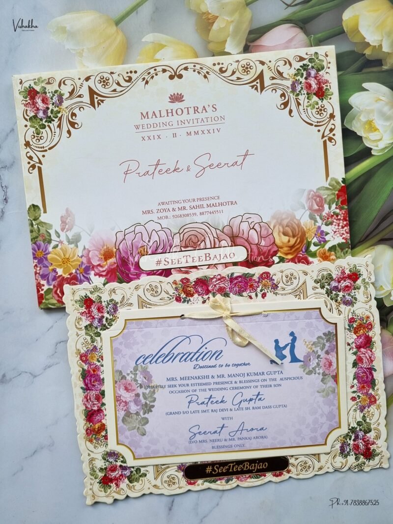 Designer Premium Customized Wedding Invitation Cards - ATS-3137