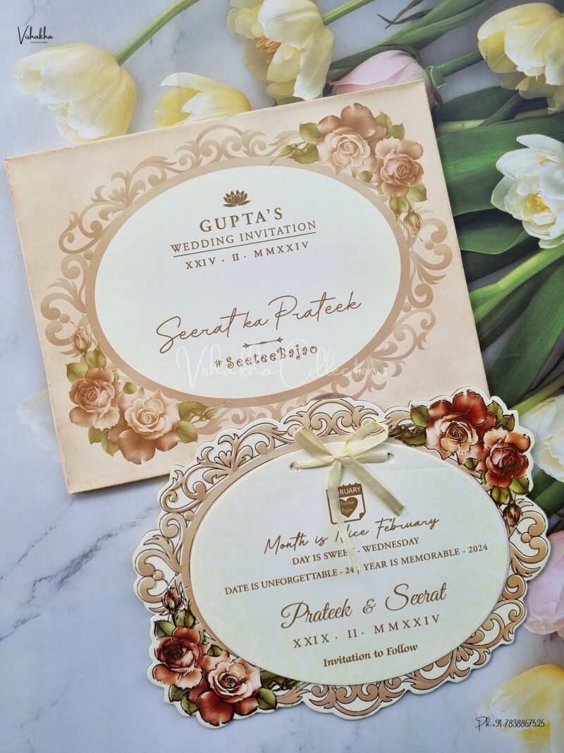 Designer Premium Customized Wedding Invitation Cards - ATS-3159