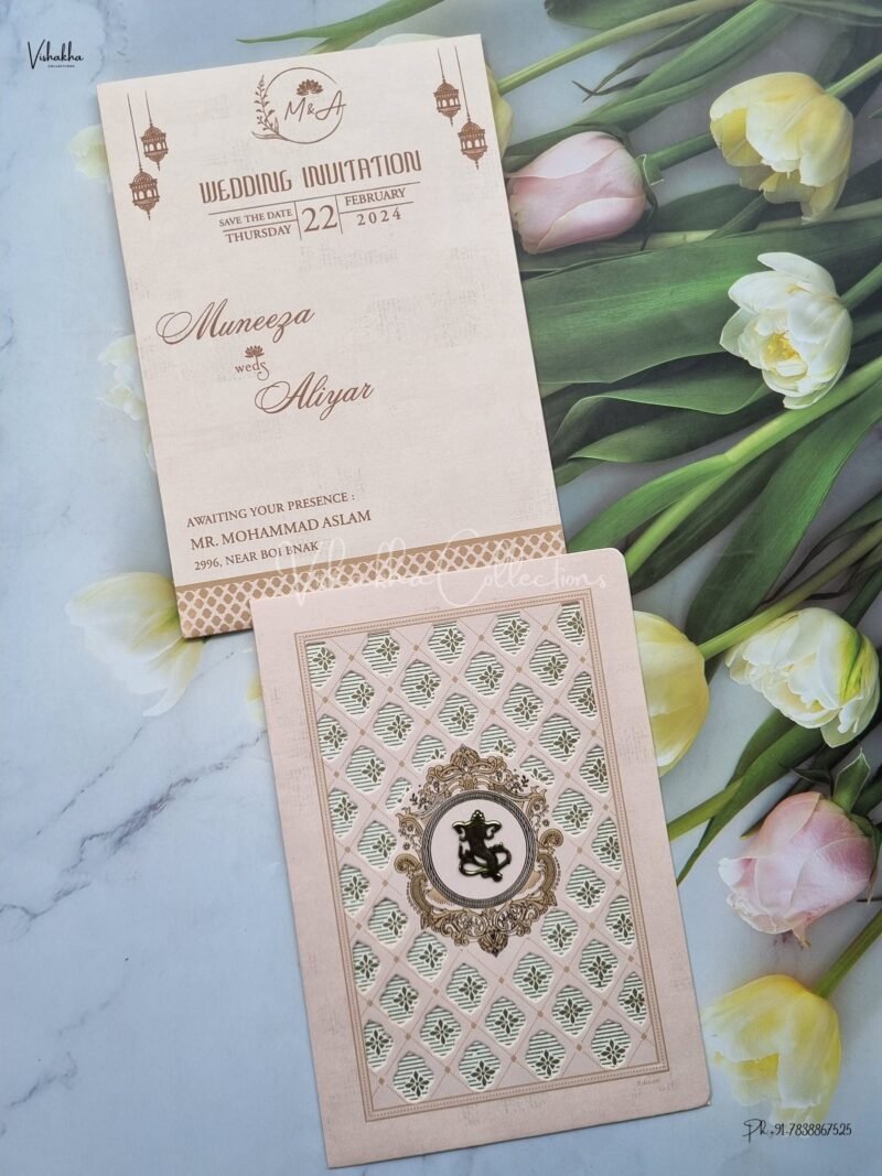 Designer Premium Customized Wedding Invitation Cards - ATS-8133