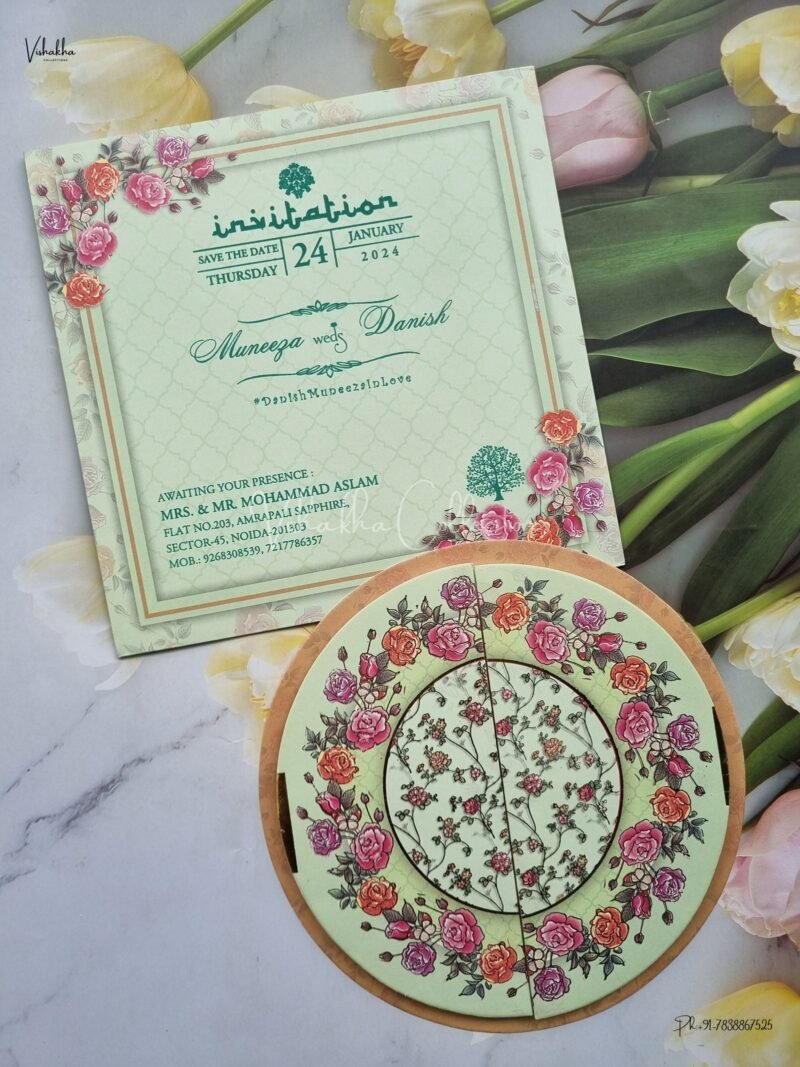 Designer Premium Customized Wedding Invitation Cards - ATS-8136