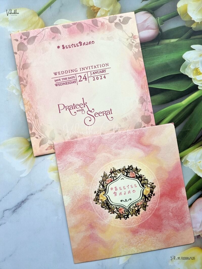 Designer Premium Customized Wedding Invitation Cards - ATS-8140