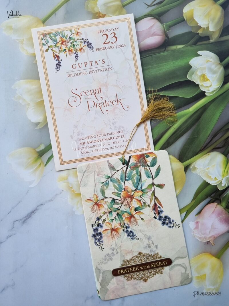 Designer Premium Customized Wedding Invitation Cards - ATS-8153