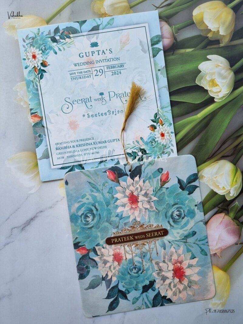 Designer Premium Customized Wedding Invitation Cards - ATS-8155