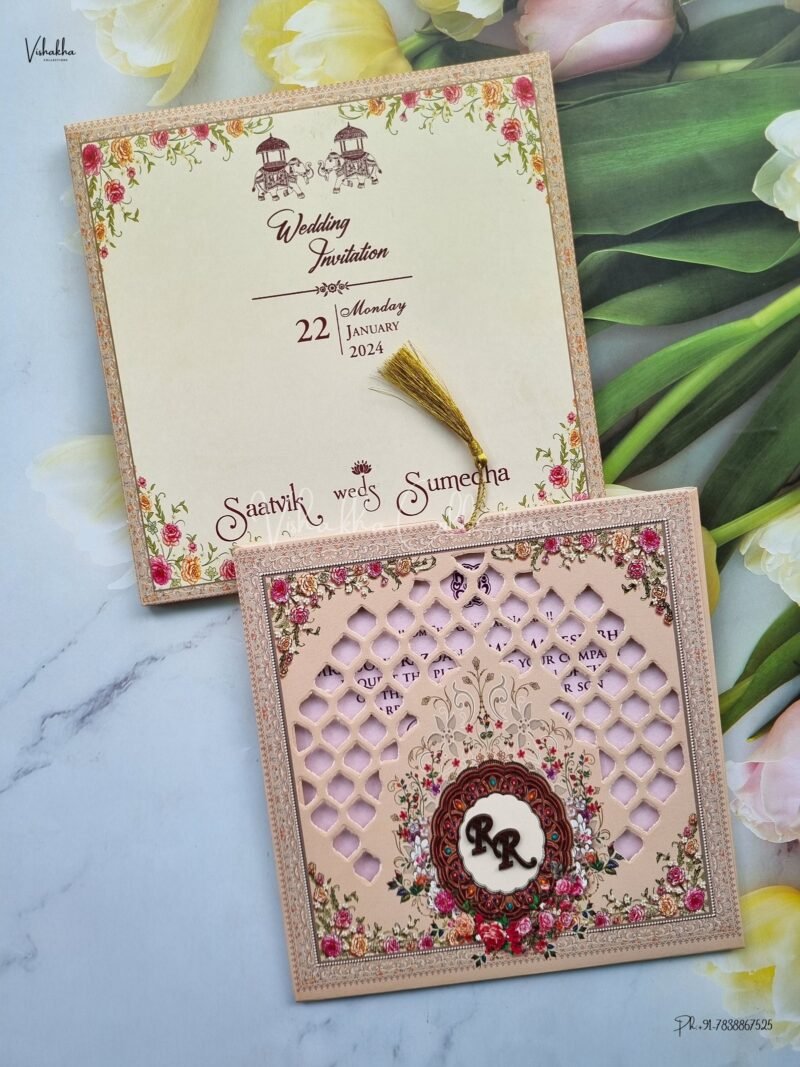 Designer Premium Customized Wedding Invitation Cards - CR-1030