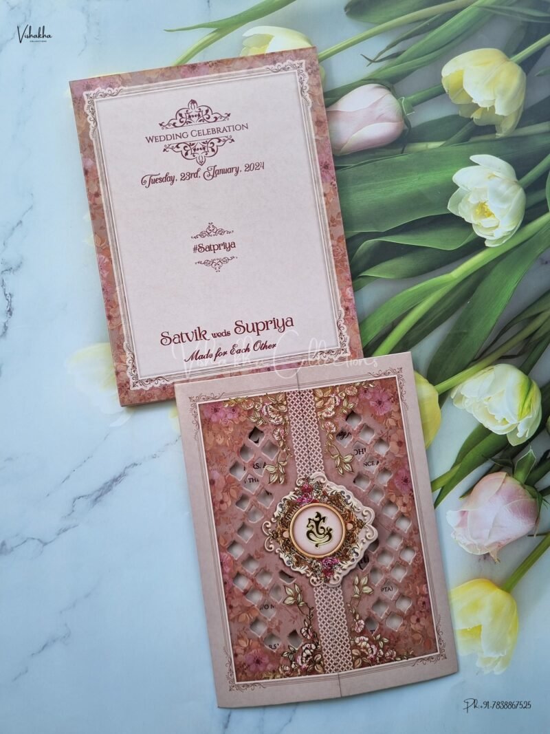 Designer Premium Customized Wedding Invitation Cards - CR-1057
