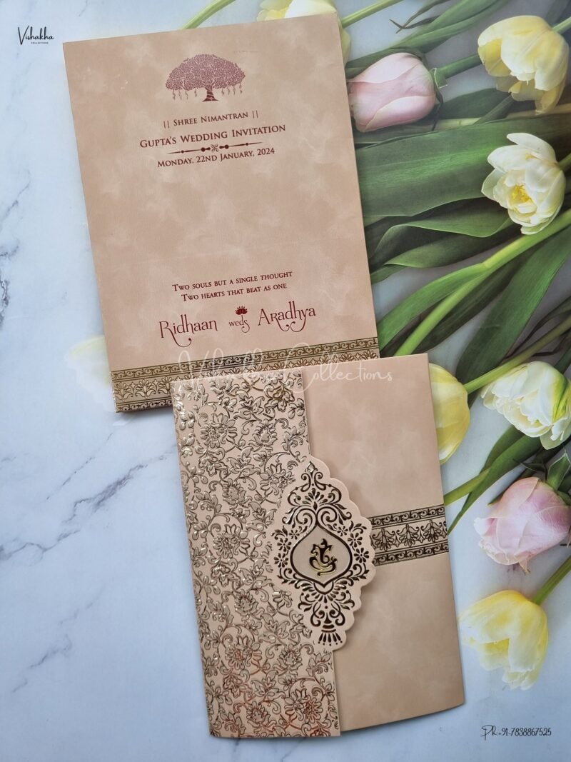 Designer Premium Customized Wedding Invitation Cards - CR-250C