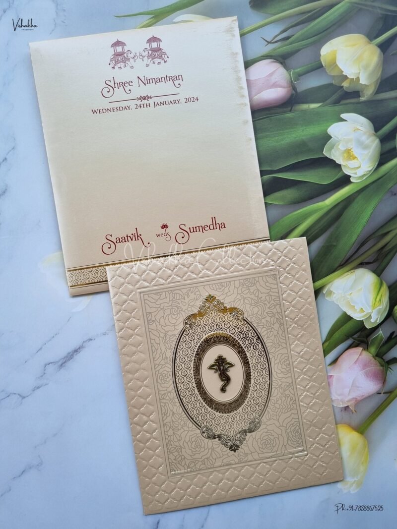 Designer Premium Customized Wedding Invitation Cards - CR-255C