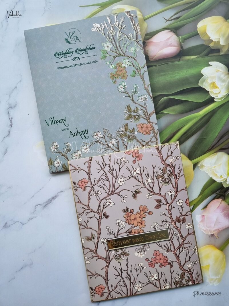 Designer Premium Customized Wedding Invitation Cards - CR-8030
