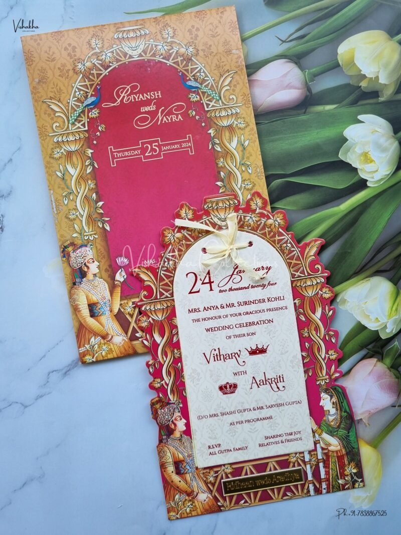 Designer Premium Customized Wedding Invitation Cards - CR-8040