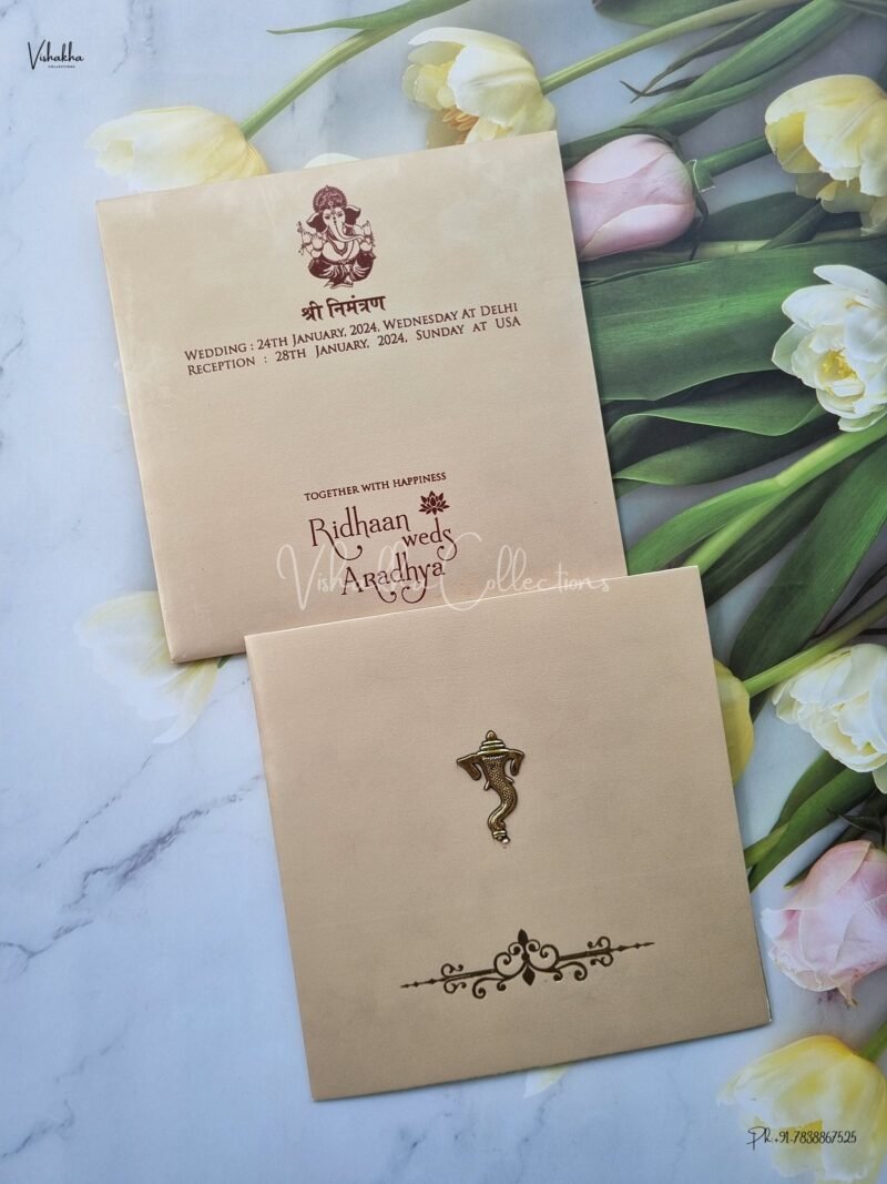 Designer Premium Customized Wedding Invitation Cards - CR-875C