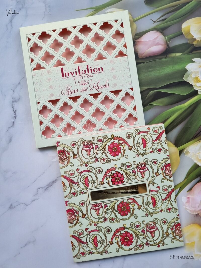 Designer Premium Customized Wedding Invitation Cards - UI-276
