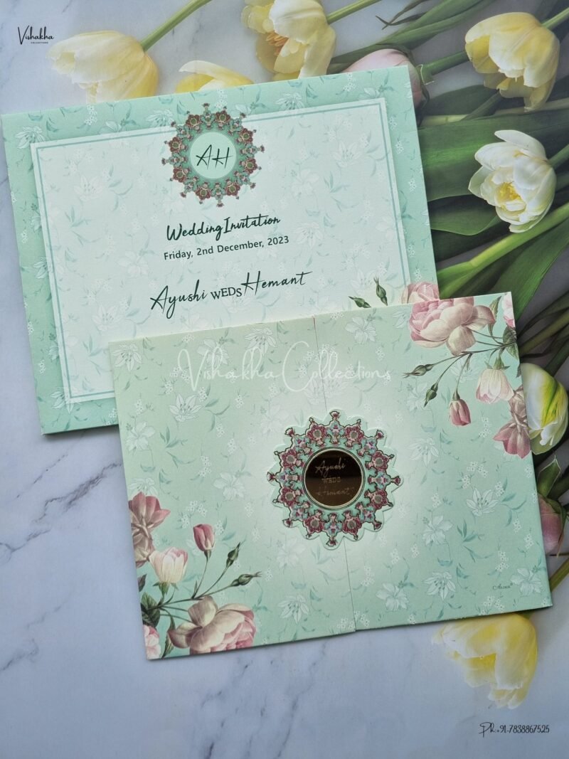 Designer Premium Customized Wedding Invitation Cards - UI-296