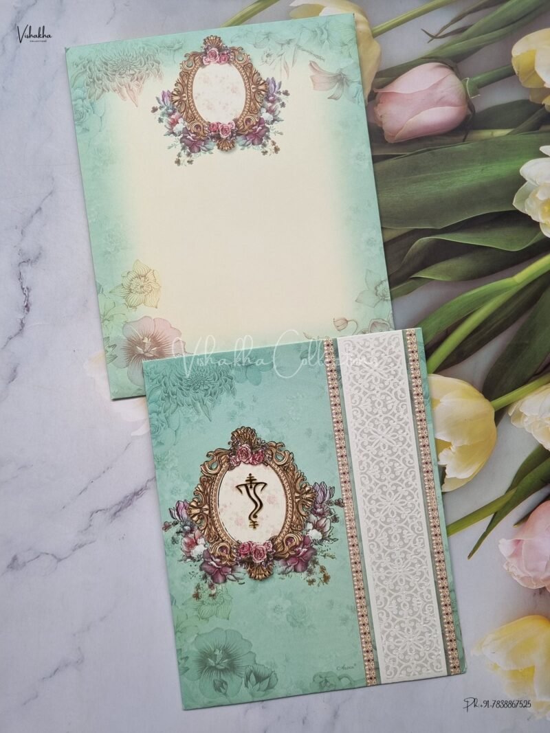 Flower Themed Hindu Wedding Muslim Wedding Christian Wedding Sikh Wedding invitation Cards - AK835