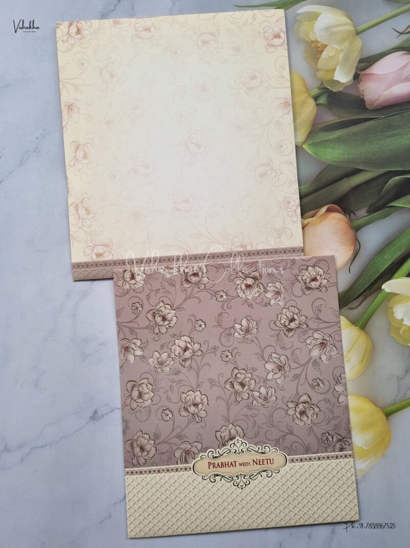 Flower Themed Hindu Wedding Muslim Wedding Christian Wedding Sikh Wedding invitation Cards - AK939