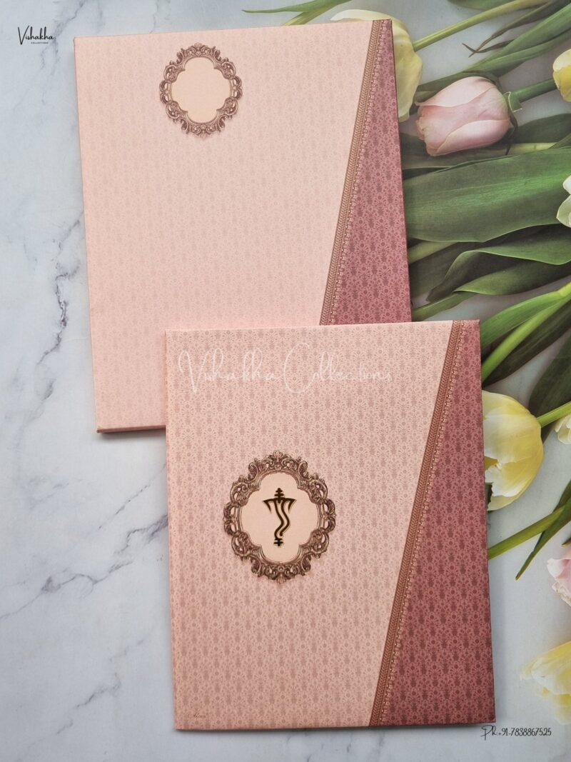 Semi Box Hindu Wedding Muslim Wedding Christian Wedding Sikh Wedding Padded Wedding invitation Cards - AK969